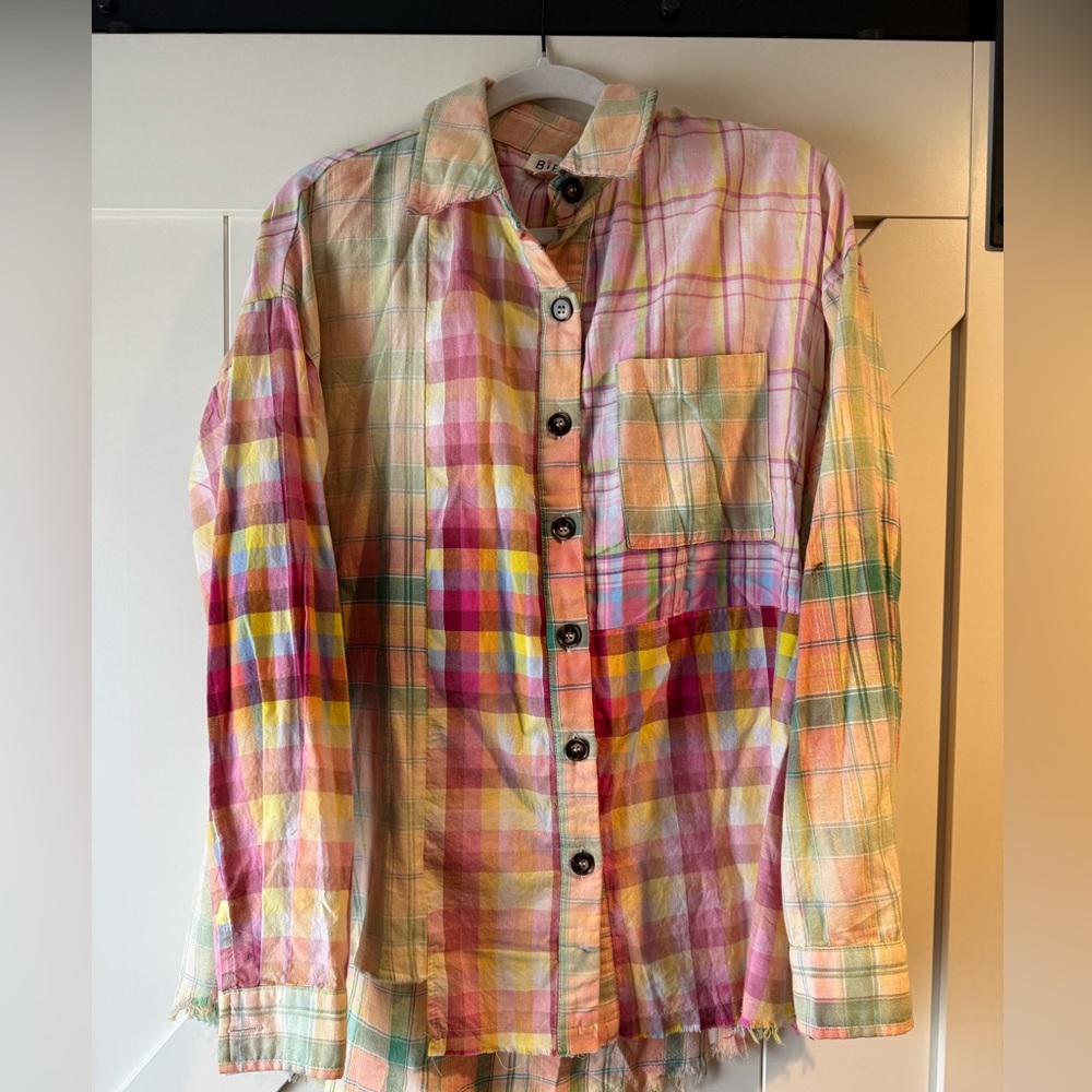 BiBi Multicolor Plaid Button-Down Shirt